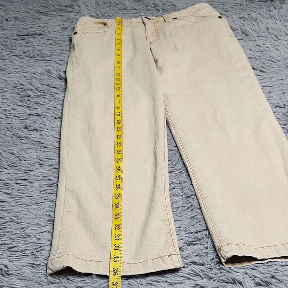 Jag Jeans Mid Rise Straight Womens 14 Button Zip Stretch Tan Palomino 28" Inseam - Picture 9 of 14